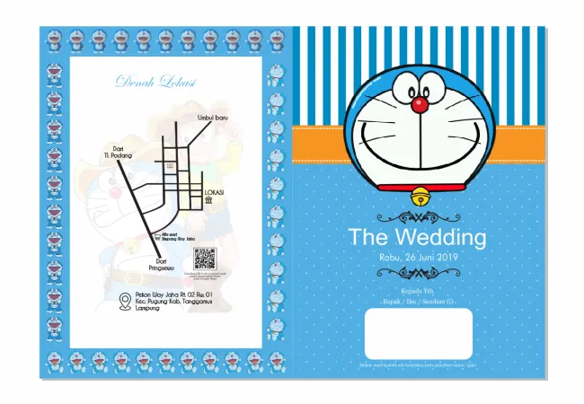 Undangan Custom Draemon  - View 3
