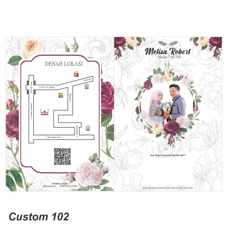 Jual Undangan Custom S102 - Kategori Undangan Pernikahan Murah Modhiskom