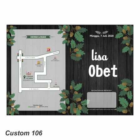 Jual Undangan Custom S106 - Kategori Undangan Pernikahan Murah Modhiskom