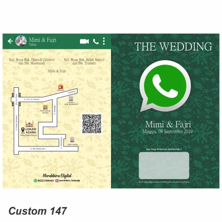 Jual Undangan Custom S147 - Kategori Undangan Pernikahan Murah Modhiskom