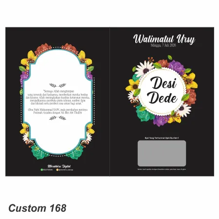 Jual Undangan Custom S168 - Kategori Undangan Pernikahan Murah Modhiskom