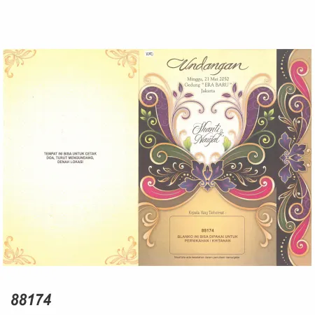 Jual Undangan Murah 88174 - Kategori Undangan Pernikahan Murah Modhiskom